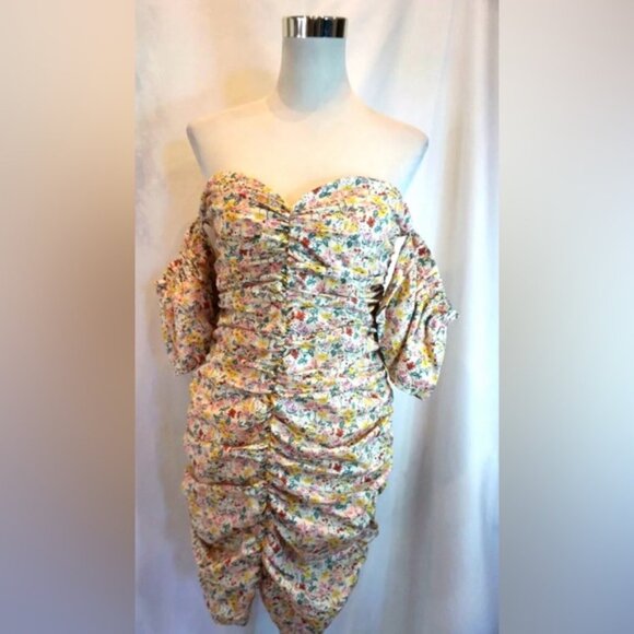 NWT SNDYS Australia Floral Off Shoulder Dress XSmall - Picture 3 of 5